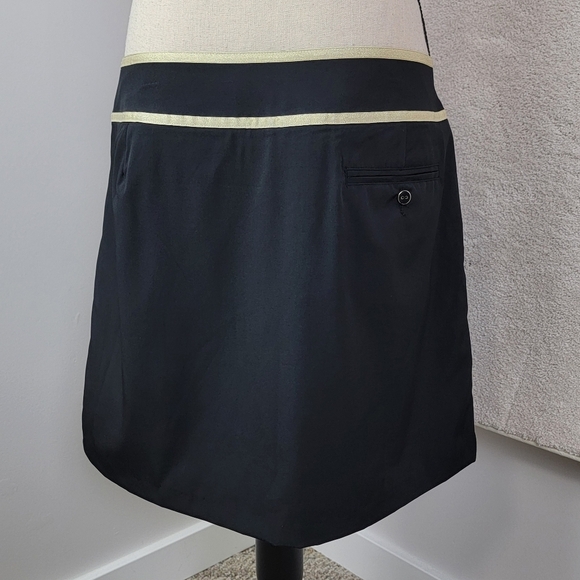 Lady Hagen Black And Gold Regal Binding Golf/Pickleball Skirt/Skort Sz 10 - Picture 2 of 16